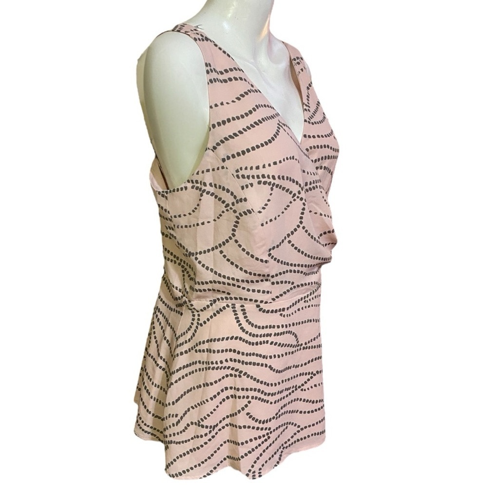 CAbi Sophia Pastel Pink with Grey Sleeveless Top Style 273 - Picture 5 of 10